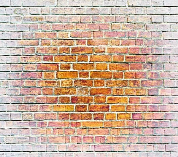 Background of aged grungy textured white brick and red stone wall with light wooden floor with whiteboard inside old neglected and deserted empty interior, blank horizontal space of clean studio room — Stock Photo, Image