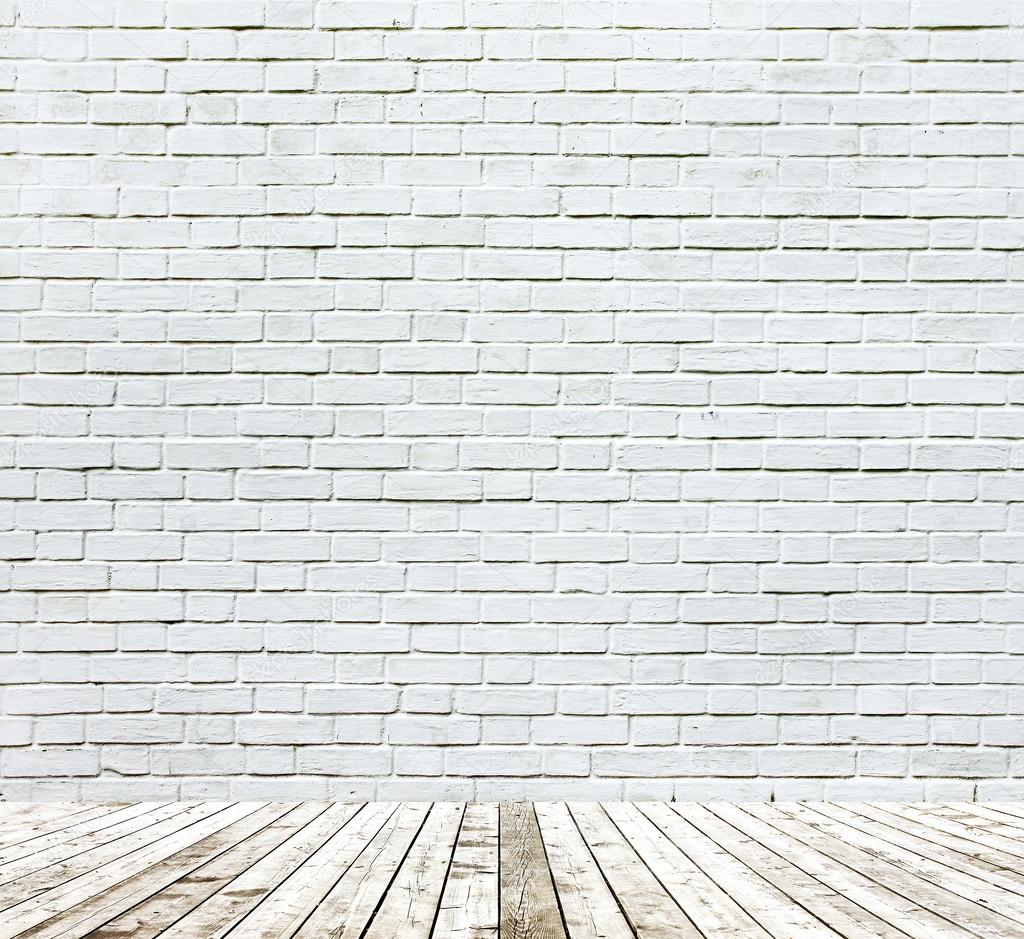 Background of aged grungy textured white brick and stone wall wi