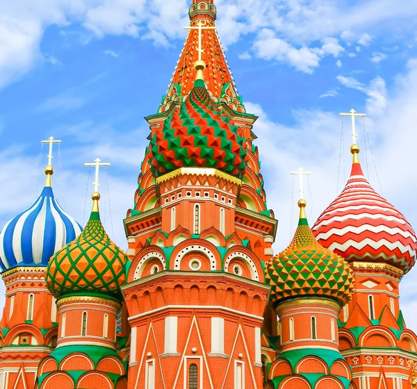 St. Catedral de Basílio na Praça Vermelha, Moscou, Rússia — Fotografia de Stock