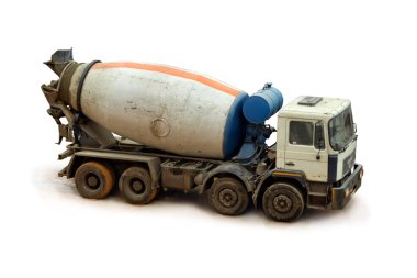 Beton karıştırıcı kamyon.