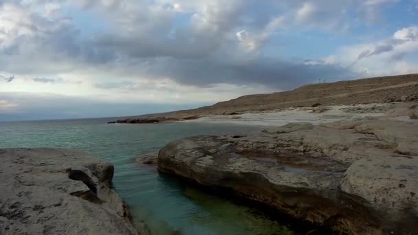 Costa Rocosa Del Mar Caspio Región Mangistau Kazajstán Junio 2021 — Vídeos de Stock