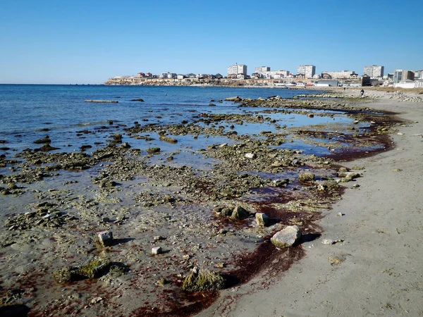 Μια Πόλη Στις Ακτές Της Κασπίας Θάλασσας Καζακστάν Περιοχή Μαντζίσταου — Φωτογραφία Αρχείου