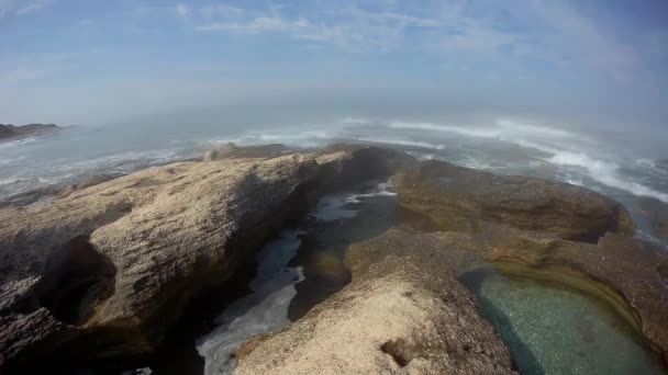 Costa Rocciosa Del Mar Caspio Kazakistan Regione Mangistau Luglio 2020 — Video Stock