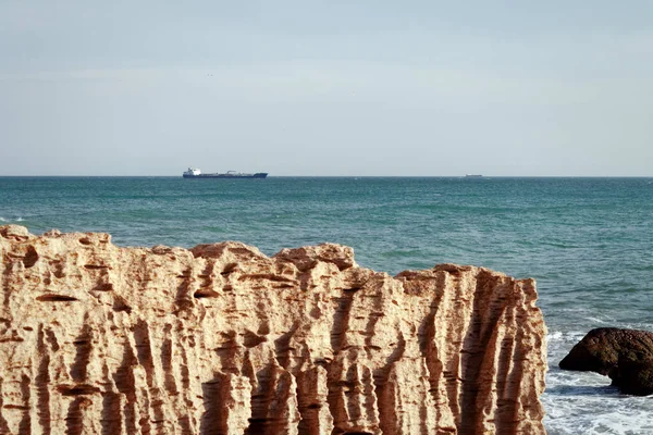 Скалистый Берег Каспийского Моря Октября 2019 Года Мангистауская Область — стоковое фото