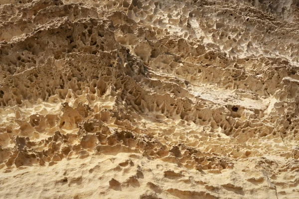 Sandsten Ytan Klippig Strand Vid Kaspiska Havet — Stockfoto