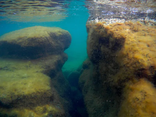 Unterwasserlandschaft Meer Kaspisches Meer Monat Juni 2021 Jahr — Stockfoto