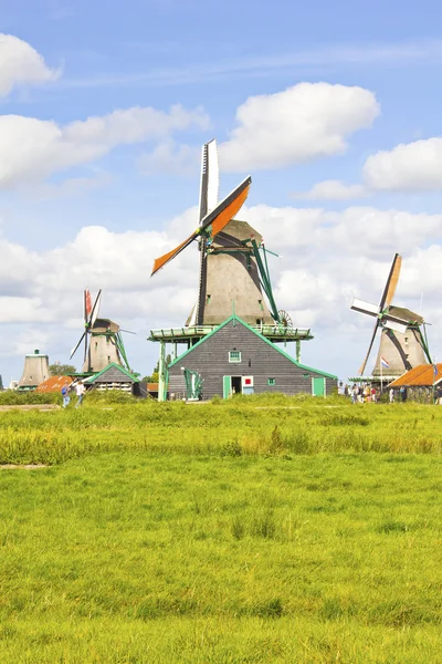 Landscape in The Netherlands with windmills — Stock Photo, Image