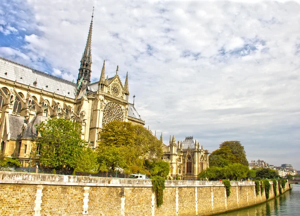 Ο καθεδρικός ναός Notre Dame, Παρίσι, Γαλλία — Φωτογραφία Αρχείου