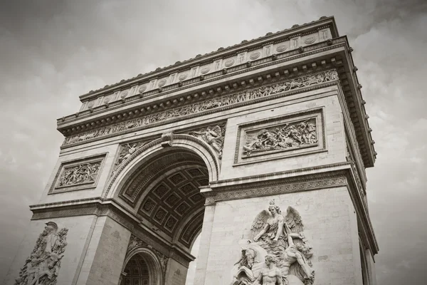 De arc de triomf, paris, Frankrijk — Stockfoto
