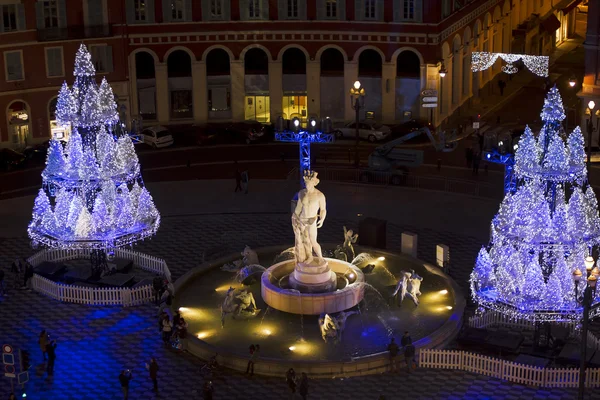 Vue aérienne de Nice pendant Noël — Photo