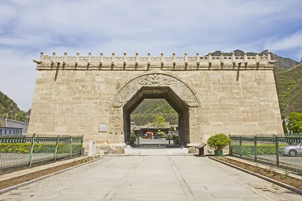 Denkmal in der großen Mauer, juyongguan, China — Stockfoto