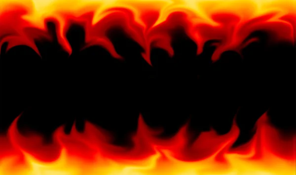 Flames on black background — Stock Photo, Image