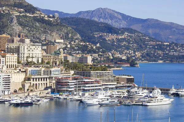 Monaco und der Hafen — Stockfoto