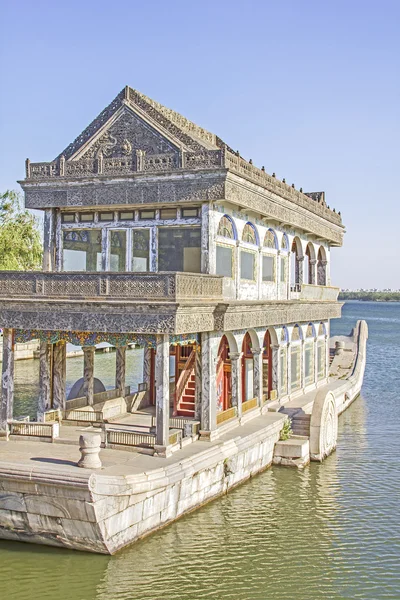 Saflık ve kolaylığı, yaz Sarayı, Pekin, çene mermer tekne — Stok fotoğraf