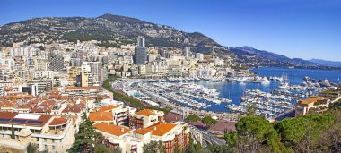 monaco'nın panoramik manzarasını