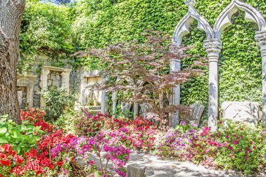 Spanish garden in Saint Jean Cap Ferrat, French Riviera clipart