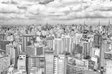 Aerial view of Sao Paulo, Brazil clipart