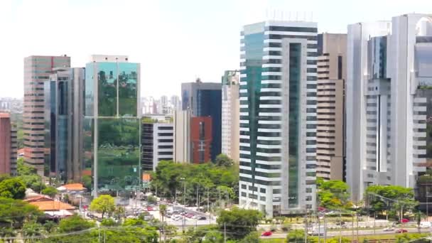 Zicht op Sao Paulo, Brazilië — Stockvideo
