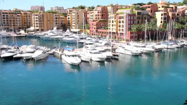 Monako ülkesindeki Port — Stok video