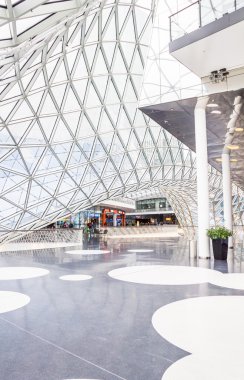 Architectural features of the MyZeil shopping mall in Frankfurt clipart