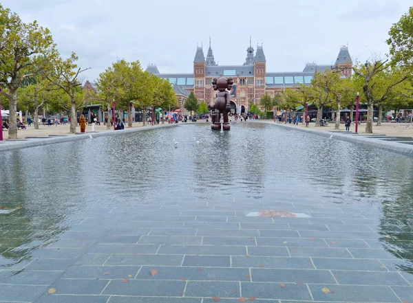 Ámsterdam Países Bajos Octubre 2021 Personas Caminando Por Plaza Los — Foto de Stock