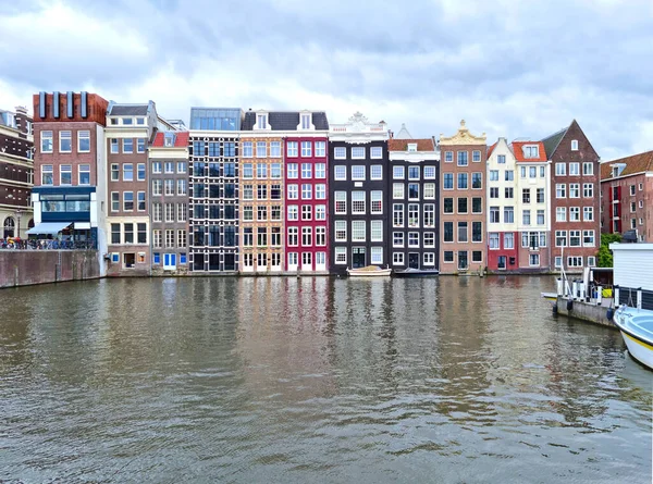 Typische Häuser Amsterdam Niederlande — Stockfoto