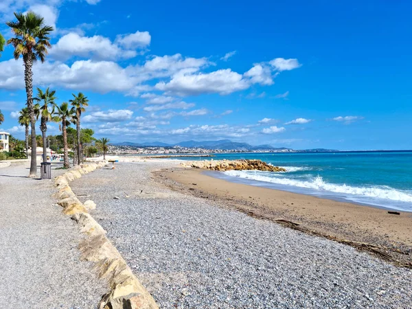 Strand Villeneuve Loubet Côte Azur — Stockfoto