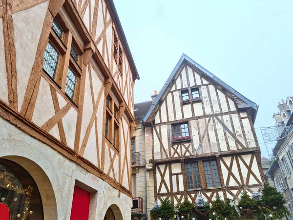 Dijon Franciaország Régi Favázas Házak — Stock Fotó