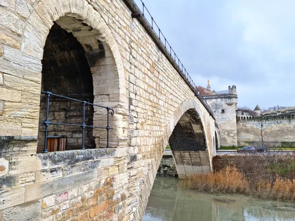 Utsikt Över Bron Avignon Södra Frankrike — Stockfoto