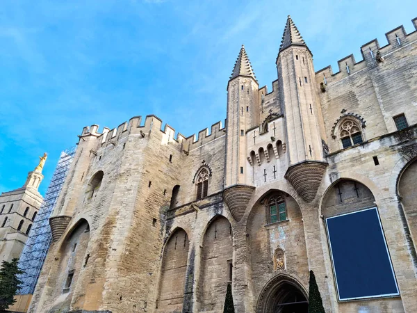 Παλάτι Των Παπών Palais Des Papes Στην Αβινιόν Της Γαλλίας — Φωτογραφία Αρχείου