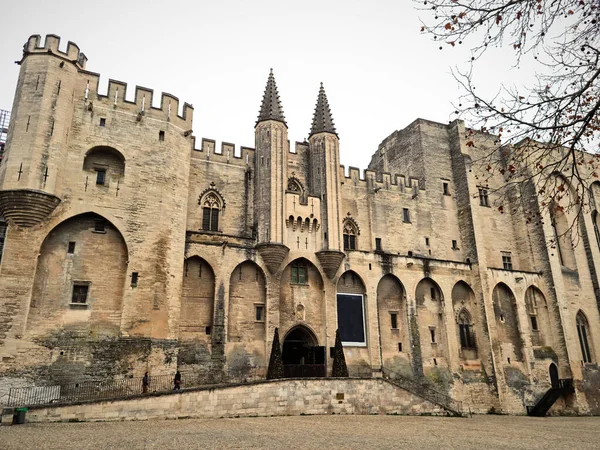 Palace Popes Palais Des Papes Avignon France — Foto Stock