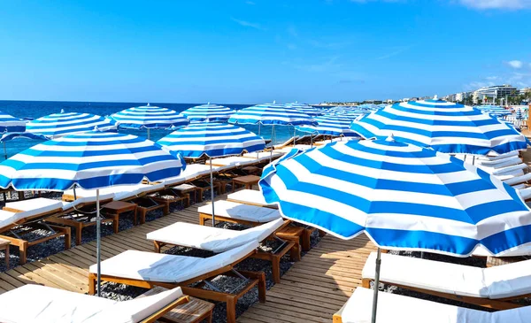 Het Strand Nice Côte Azur — Stockfoto