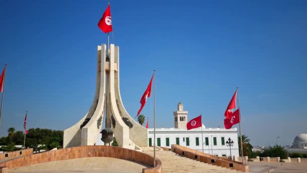 Utsikt Över National Monument Kasbah Kasbah Torget Tunis Tunisien — Stockvideo