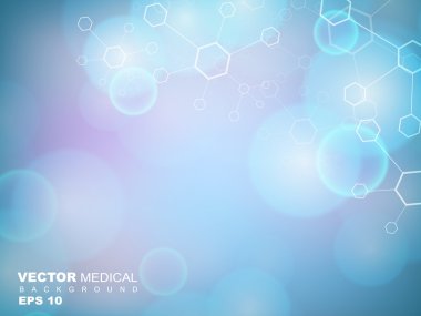 Abstract molecules medical background. EPS 10. clipart