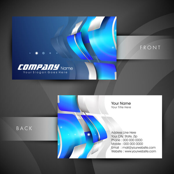 Abstract professional and designer business card template or vis