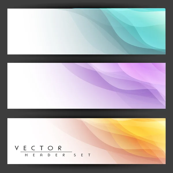 Website-Header oder Banner-Set. EPS 10. — Stockvektor