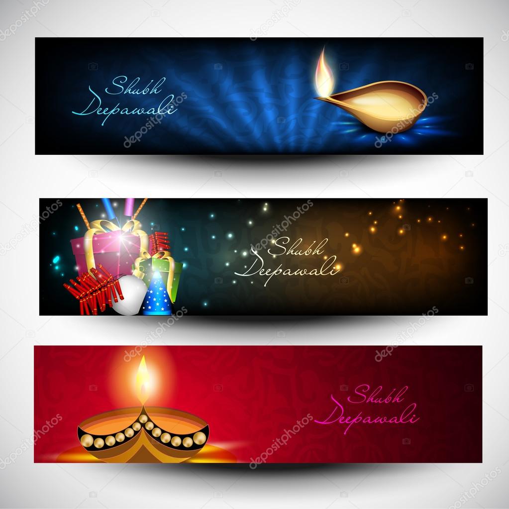 Website headers or banners for for Hindu community festival Diwa