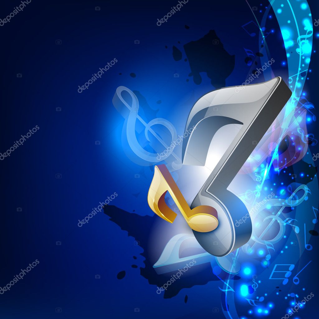 music note background 3d
