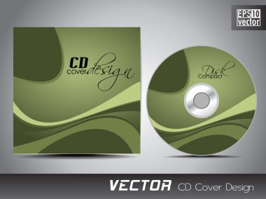 CD kapağı sunum tasarım şablonu Kopyala yer ve wave e