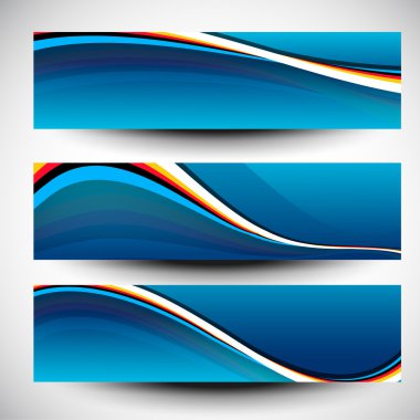 Web sitesi başlığı ya da afiş seti. EPS 10.