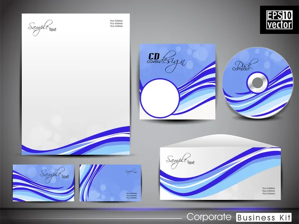 Kit Corporate Identity professionale o kit business con artisti — Vettoriale Stock