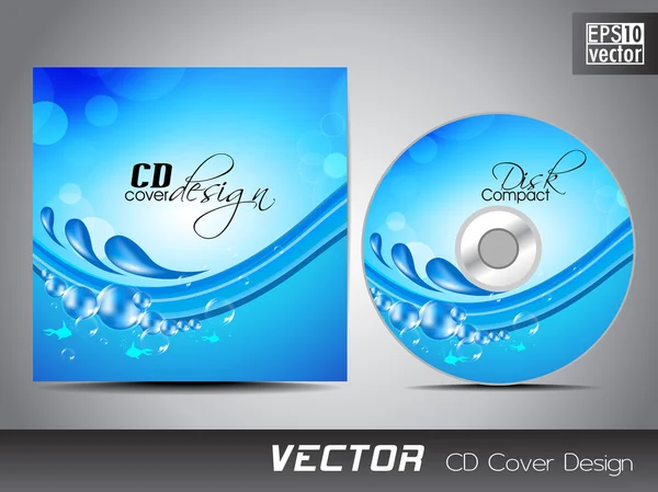 CD cover design template with text space. EPS 10. — Stock Vector