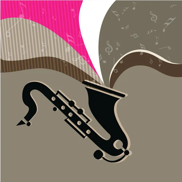 Concept musical avec saxophone. SPE 10 . — Image vectorielle