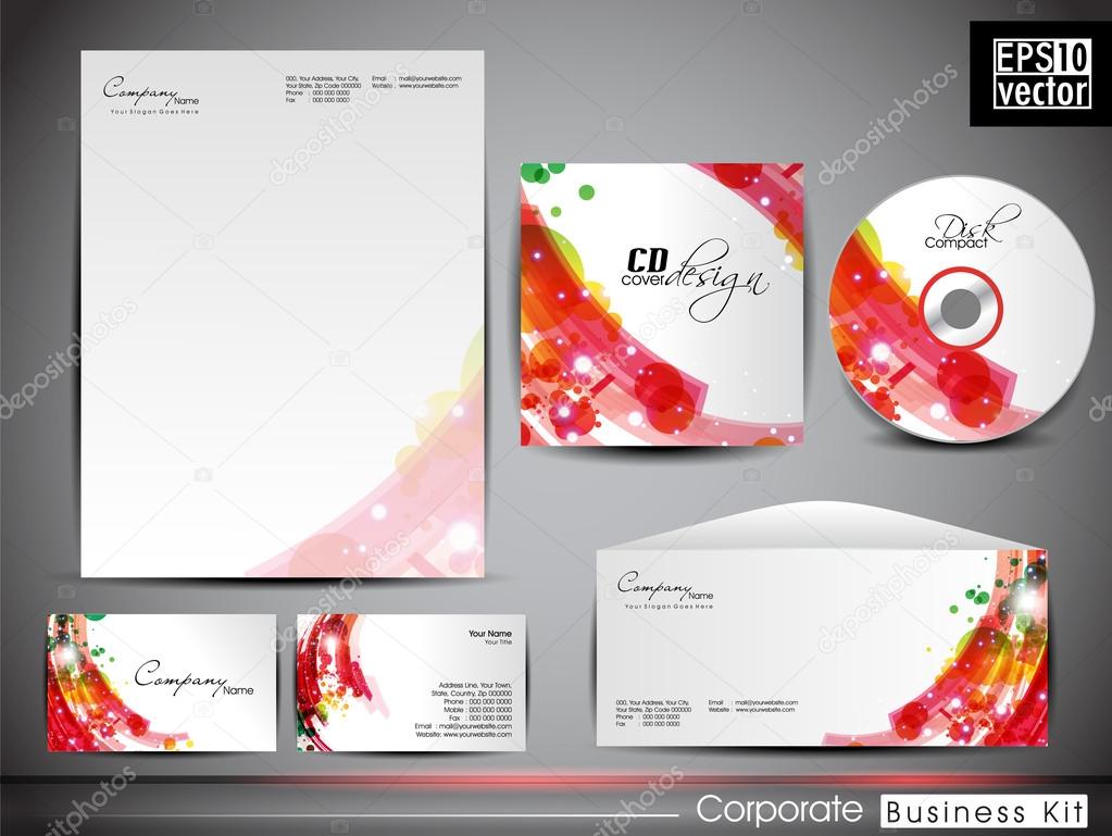 Professional corporate identity kit or business kit with artisti