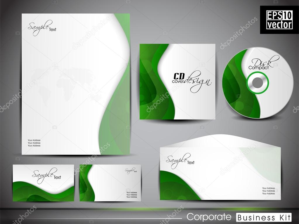 Professional corporate identity kit or business kit with artisti