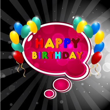 renkli parlak balon ve hediyeler ile arka plan günün kutlu olsun