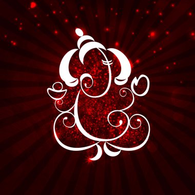 hindu lord ganesha yaratıcı parlak Illustration. EPS 10.
