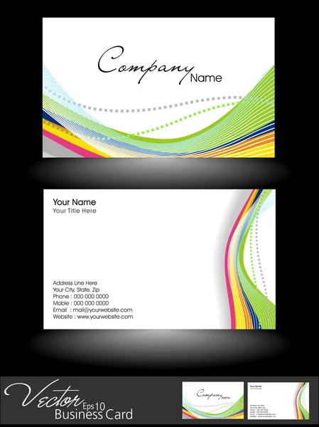 Abstract professional and designer business card template or vis — Stock Vector