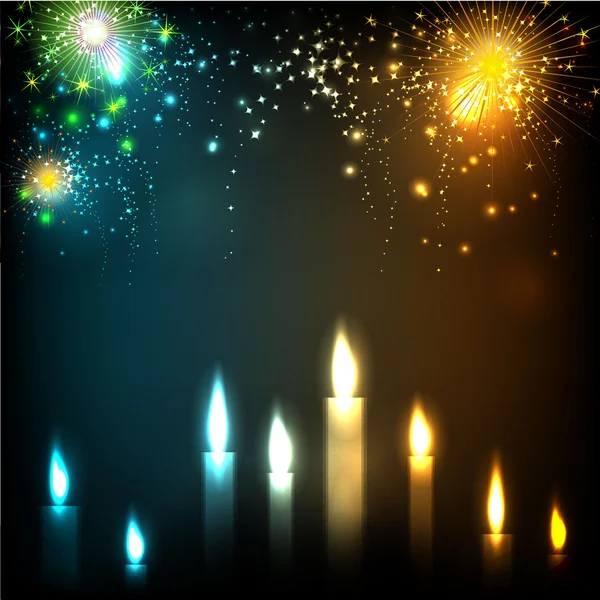 Iluminando velas tema para Diwali ou Deepawali festival. EPS —  Vetores de Stock