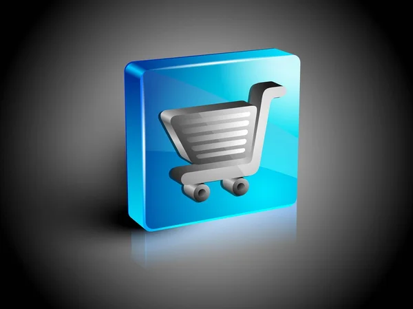 Brillante web 3D 2.0 icono del carrito de la compra conjunto de símbolos. EPS 10 . — Archivo Imágenes Vectoriales